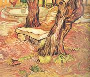 Vincent Van Gogh The Stone Bench in the Garden of Saint-Paul Hospital (nn04) oil painting reproduction